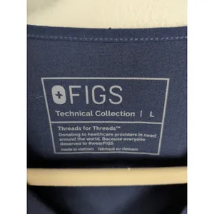 FIGS Navy Blue Catarina One-Pocket Scrub Top Short Sleeve Women's Large thumbnail 3