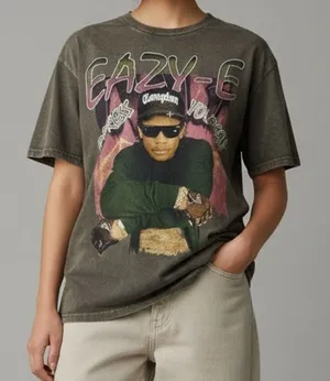 Eazy E Express Yourself Vintage Style Unisex T Shirt Short Sleeve Small Brown thumbnail 1