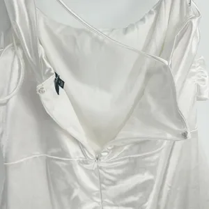 Lulus Womens Celebration Of Love White Satin One Shoulder Bodycon‎ Mini Dress XL thumbnail 11