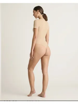 Quince Second Skin T-Shirt Bodysuit Sand Beige Size XL thumbnail 3