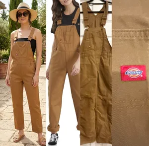 Dickies NWT Relaxed Fit Bib heritage Overalls - Rinsed Brown Duck size M thumbnail 2