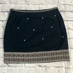 Madewell embroidered gamine navy mini skirt thumbnail 6