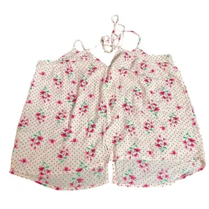 One Clothing Los Angeles‎ Floral Polka Dot Button Front Camisole Top Small Cream thumbnail 4