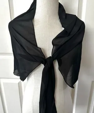 Ekouaer black wrap top size small thumbnail 1