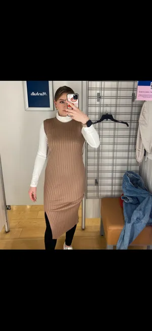 Knit Dress Tan thumbnail 5