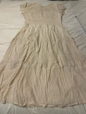 Perch by Blu Pepper Women's Cream Smocked Tiered Midi Dress - NWOT - Size 2x thumbnail 6