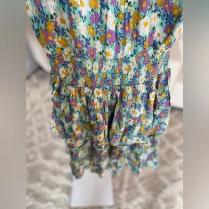 Patrons of Peace Mini Dress Babydoll Cottagecore Floral Smocked Tiered Easter‎ thumbnail 5