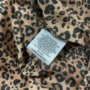 Morgan Taylor Leopard Print Slip Nightgown Cami Dress Black‎ Lace Trim Valentine thumbnail 5