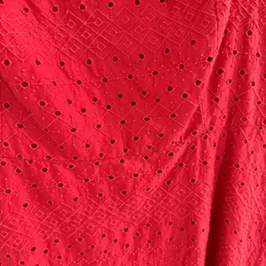 Old Navy Red Embroidered Eyelet Dress Size XL with pockets thumbnail 2