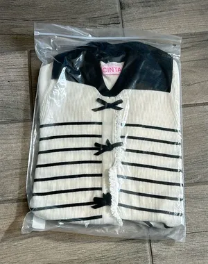 Cinta stripe sweater Black thumbnail 1