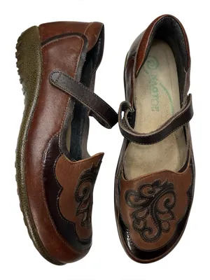 Naot Motu Mary Jane Flats Brown Leather Slip On Comfort Fit Boho Casual Sz 7 thumbnail 1