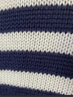 PINK Victoria's Secret Navy and White Striped Crewneck Sweater thumbnail 2