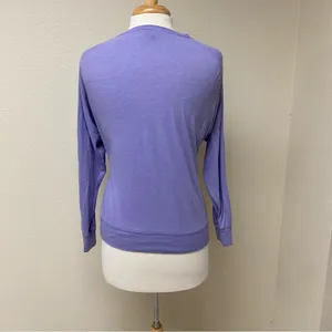 Victoria’s Secret PINK Purple LOVE PINK Logo Long Sleeve Top S thumbnail 2