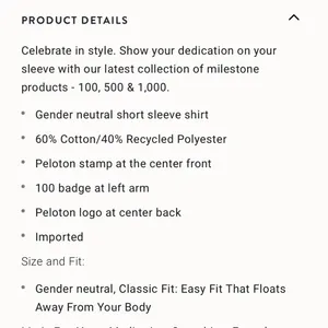 Peloton Black Century T-shirt Size Large thumbnail 7