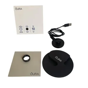 Oura Ring Gen 3 Heritage Black Size 10 Smart Ring Charger Cable Box thumbnail 2