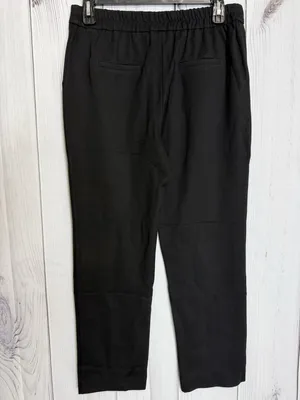 NWT Skies Are Blue Trouser Pants Elastic Waist Black Sz L (34x28) High Rise NEW thumbnail 4