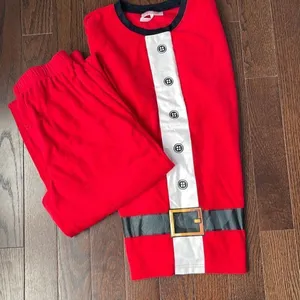 Holiday Famjams By Vayola Christmas Outfit Set Long Sleeve Top Pajama Red Medium thumbnail 6
