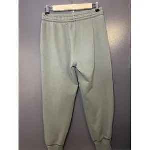 Aerie Sweatpants Womens Small Green Fleece Jogger Zip Pockets Lounge Cuffed thumbnail 4