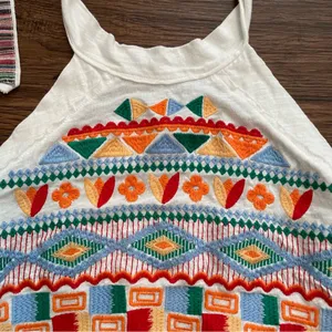 Altar’d State Halter Neck Embroidered Top Boho Western Aztec Sz XS/S thumbnail 6