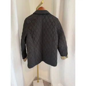 L.L. Bean Quilted Jacket Womens Medium Black Water Resistant Collared Button Up thumbnail 2