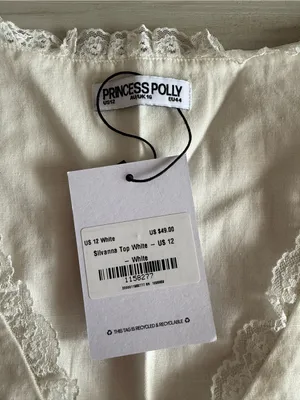 Princess Polly Silvanna Top White Size 12 NWT IN PACKAGE thumbnail 9