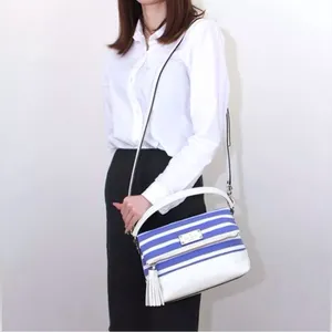 Kate Spade Maria Southport Ave Blue&White Leather‎ Crossbody Bag thumbnail 14