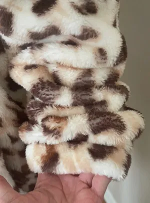 Aerie Animal Print Cozy Plush Robe, Medium thumbnail 12