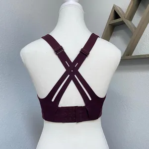 Lululemon Airsupport Sports Bra High Support Purple Burgundy Racerback Gym thumbnail 5