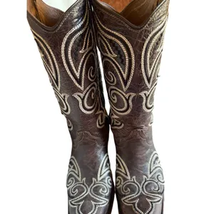Circle G Womens Cowboy Boots Size 9.5 Brown Leather Square Toe Western Texas thumbnail 10
