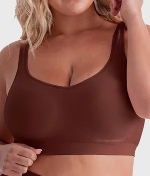 Shapermint Truekind Small Brown Daily Comfort Wireless Shaper Bra 10022 Extender thumbnail 1