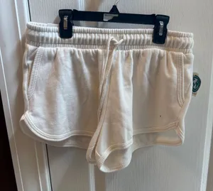 Aeropostale Cream Drawstring Athletic Lounge Shorts thumbnail 1