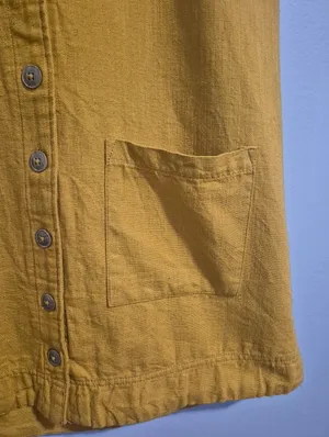 Anthropologie Pilcro Button yellow summer bohemian Shirt Dress size XS thumbnail 7