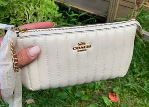 Authentic COACH 1941 Nappa leather/smooth leather zip top wristlet thumbnail 11