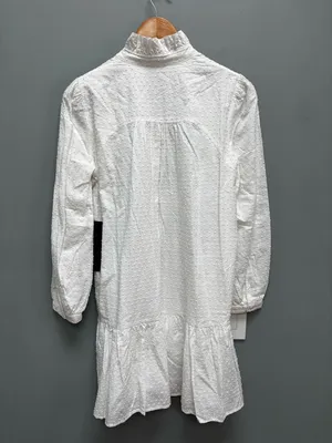 Tuckernuck Palmerston Swiss Dot 3/4 Sleeve Dress in White S thumbnail 10
