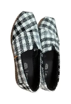 TOMS Plaid‎ Alpargata Slip On Casual Shoes Comfortable Loafers Women's 8 thumbnail 1