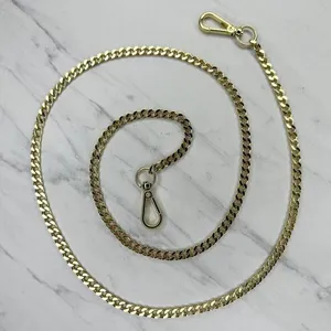 Gold Tone Flat Chain Link Purse Handbag Replacement Strap 46" ✨ thumbnail 1