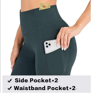 IUGA Yoga Green Butt Lift Leggings XSMALL High Waist Pockets thumbnail 14