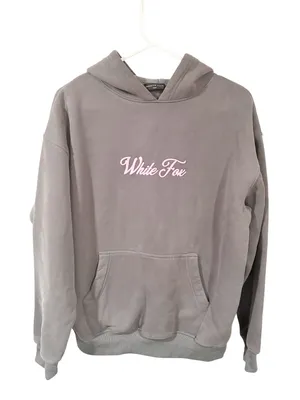 White Fox Boutique Season 7 Oversized Hoodie‎ Monument Grey Pink Small/Medium thumbnail 1