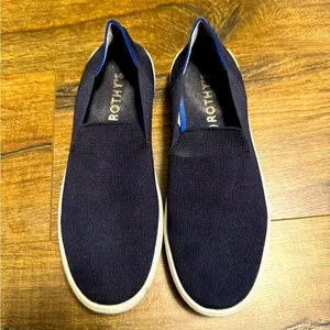 Rothy’s The Original Slip On Sneaker in Black Solid thumbnail 4