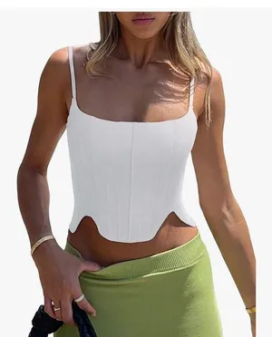 White Corset Top Size XS thumbnail 1