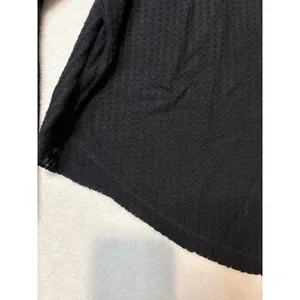 Umgee Black‎ Waffle Knit Cardigan Button Front Oversized V-Neck Sweater M thumbnail 6
