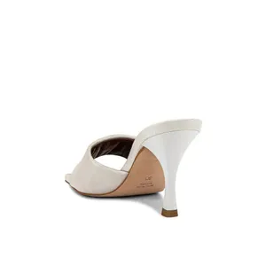 Alohas Puffy Mules in Grey/White Leather 38 Womens High Heels thumbnail 3