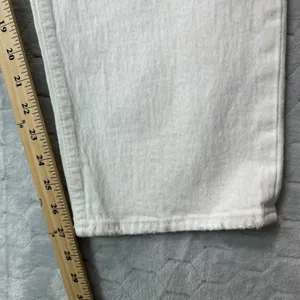 Abercrombie & Fitch 90s Straight Ultra High Rise Jeans 32/14S White Distressed thumbnail 7