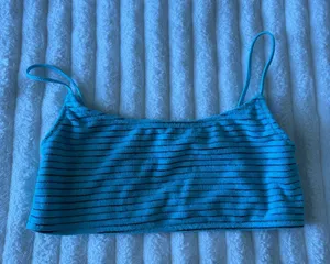 triangl swimwear Blue Striped Bikini Top thumbnail 1
