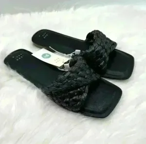 A New Day Nicolette Black Sandals Size 9.5 thumbnail 1