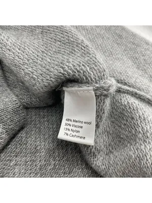 ITALY MADE BENEDETTAB. wool grey cashmere jumper sweater s bust from32 to 42in thumbnail 3