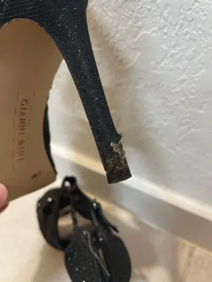 Gianni Bini Sparkly Black Rhinestone Heels thumbnail 3