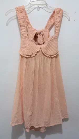 Free People Blissful Breeze Linen-Blend Mini Dress XS thumbnail 1