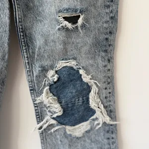Free People We The Free My Own Lane Straight‎ Jeans Acid Wash Distressed Size 25 thumbnail 5