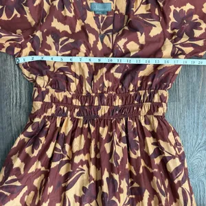 Anthropologie Somerset Maxi Dress in Copper Floral Print Size Small thumbnail 12